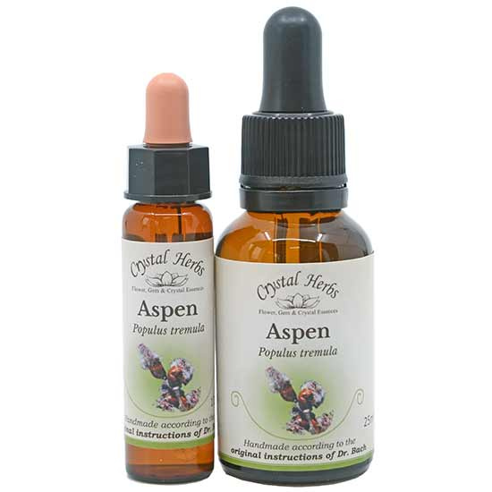 10ml und 25ml Essenzenflaschen der Bachblüte Aspen