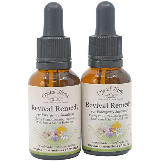 25ml und 25ml Essenzenflaschen der Bachblüte Revival Remedy