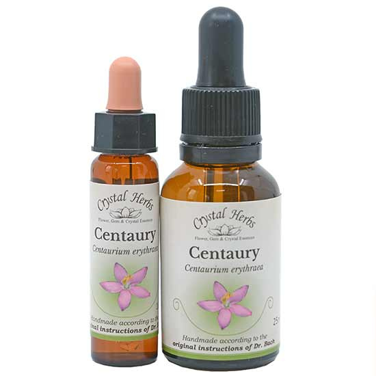 10ml und 25ml Essenzenflaschen der Bachblüte Centaury